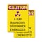 Signmission Radiation & Laser Sign, 10 in H x 7 in W, Plastic, Rectangle OS-2PACK-CR-P-710-V-10285 - alternate 1